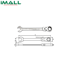 Cờ lê vòng miệng tự động lắc léo Yato YT-1679 (13mm)