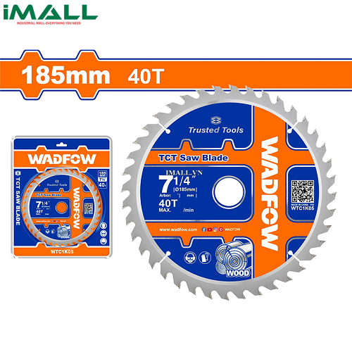 Lưỡi cưa gỗ 185mm 40T Wadfow WTC1K05