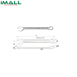 Cờ lê vòng miệng hệ mét Yato YT-5009 (15mm)