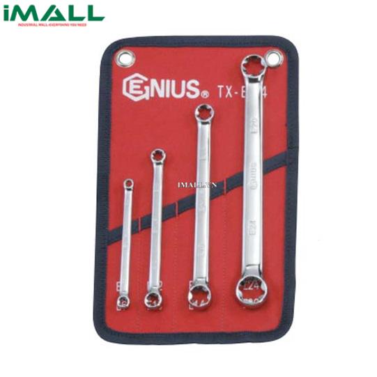 Bộ cờ lê hai đầu tròng sao loại bóng 4 chiếc GENIUS TX-E04