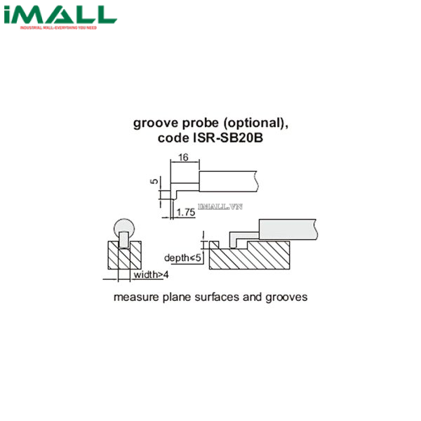 Đầu dò rãnh INSIZE ISR-SB20B ( dùng cho ISR-S1000B)