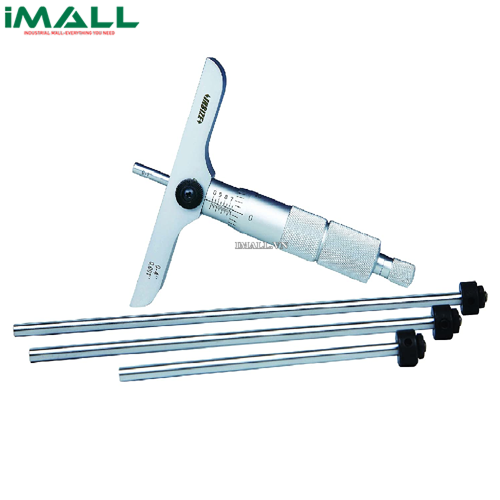 Panme đo độ sâu cơ khí INSIZE 3241-75 (0-75mm; 0.01mm, Chiều dài đế: 101.5mm)