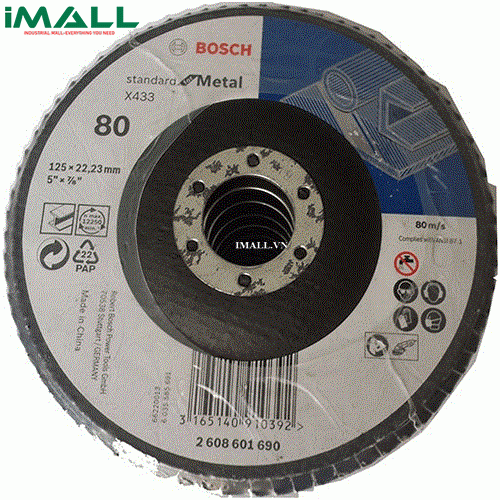 Đĩa nhám xếp Alox P80 BOSCH 2608601690 (125mm)