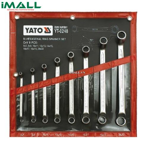 Bộ cờ lê 2 đầu tròng hệ mét 8 chi tiết Yato YT-0248 (6~22mm)
