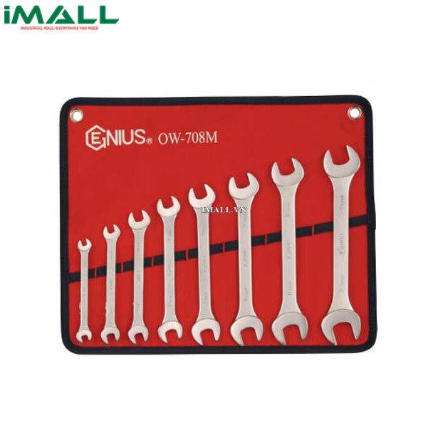Bộ cờ lê hai đầu mở 8 chiếc hệ mét GENIUS OW-708M (6~22mm)