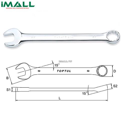 Cờ lê đầu vòng miệng 17mm Toptul AAAB1717