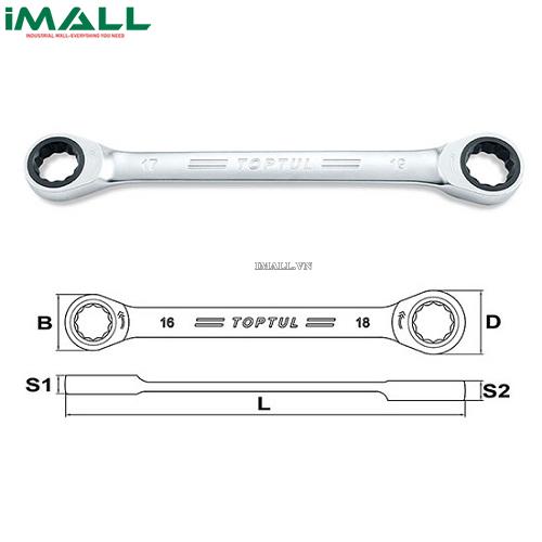 Cờ lê 2 đầu vòng tự động Toptul AOAG1618