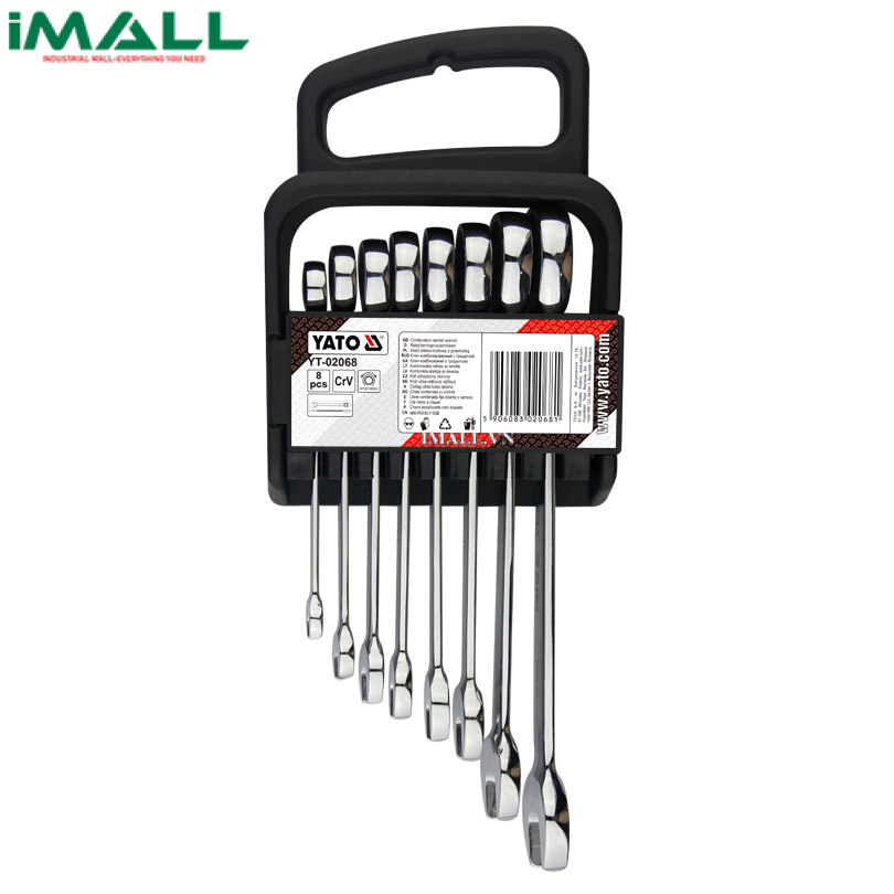 Bộ cờ lê vòng miệng đảo chiều 8 chi tiết Yato YT-02068 (8-19mm)