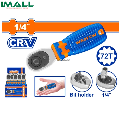 Tay vặn đầu tuýp 1/4" 72T Wadfow WRW2J14