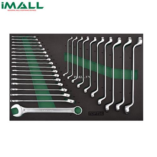 Bộ cờ lê vòng miệng và 2 đầu vòng 28 chi tiết (AABW: 6~27mm, AAEI: 6x7 ~ 24x27mm) Toptul GVD2803