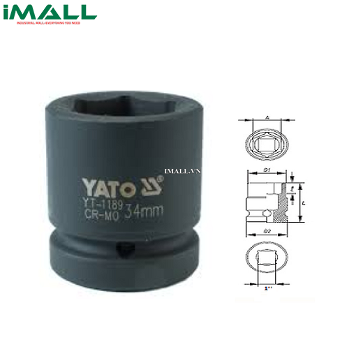 Khẩu mở ốc cho súng Yato YT-1189 (1", 34mm)