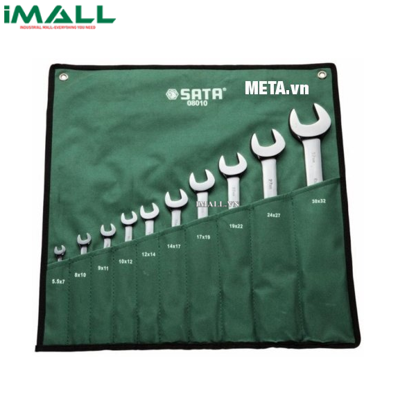 Bộ cờ lê hai đầu miệng 10 chi tiết (5.5~32mm) SATA 08010