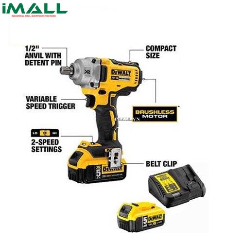 Máy vặn bulong dùng pin DeWALT DCF894P2-B1 (SET 5Ah) (18V)
