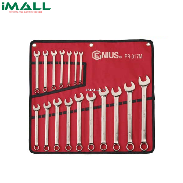 Bộ cờ lê đầu mở đầu tròng loại bóng 17 chiếc hệ mét GENIUS PR-017M (6~22mm)