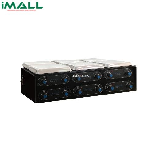 Máy khuấy từ gia nhiệt 6 vị trí (60 - 1500rpm, 380ºC) LABTECH LMS-3006