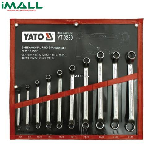 Bộ cờ lê 2 đầu tròng hệ mét 10 chi tiết Yato YT-0250 (6-27mm)