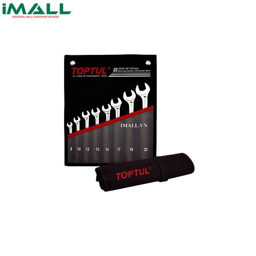 Bộ cờ lê đầu tròn đầu hở 15 độ 8 món (AAEX: 8~22mm) Toptul GPCX0801