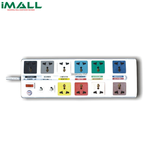 Ổ cắm đa năng - Có mạch chống sét đường thông tin LiOA 10 OFFICE-3