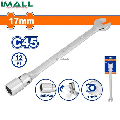 Cờ lê tuýp lắc léo 17mm Wadfow WTH1E17