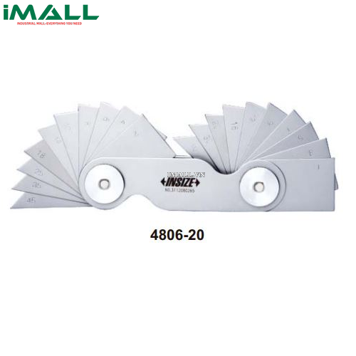 Dưỡng đo góc INSIZE 4806-20 (20 lá,1°-45°)