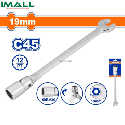 Cờ lê tuýp lắc léo 19mm Wadfow WTH1E19