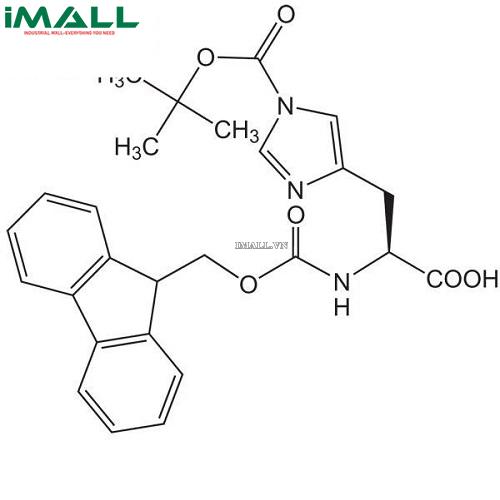Hóa chất Fmoc-His(Boc)-OH MIDDOT CHA (C₂₆H₂₇N₃O₆ * C₆H₁₃N, Chai nhựa 25g) Merck 8520520025