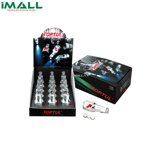 Đầu chuyển 1/2"(F) x 3/8"(M) có đèn LED TOPTUL CAED1612