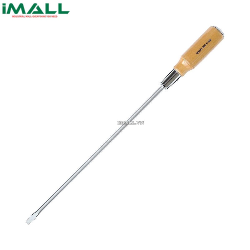 Tô vít 2 cạnh cán gỗ Vessel 350 (6x300mm)