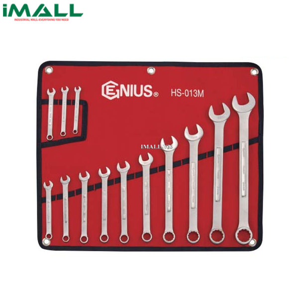 Bộ cờ lê genius đầu tròng đầu mở loại mờ 13 chiếc hệ mét GENIUS HS-013M (6~24mm)