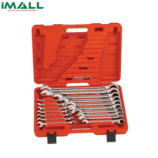 Bộ cờ lê vòng miệng tự lắc loại bóng 17 chiếc hệ mét GENIUS GW-7617M (8~32mm)