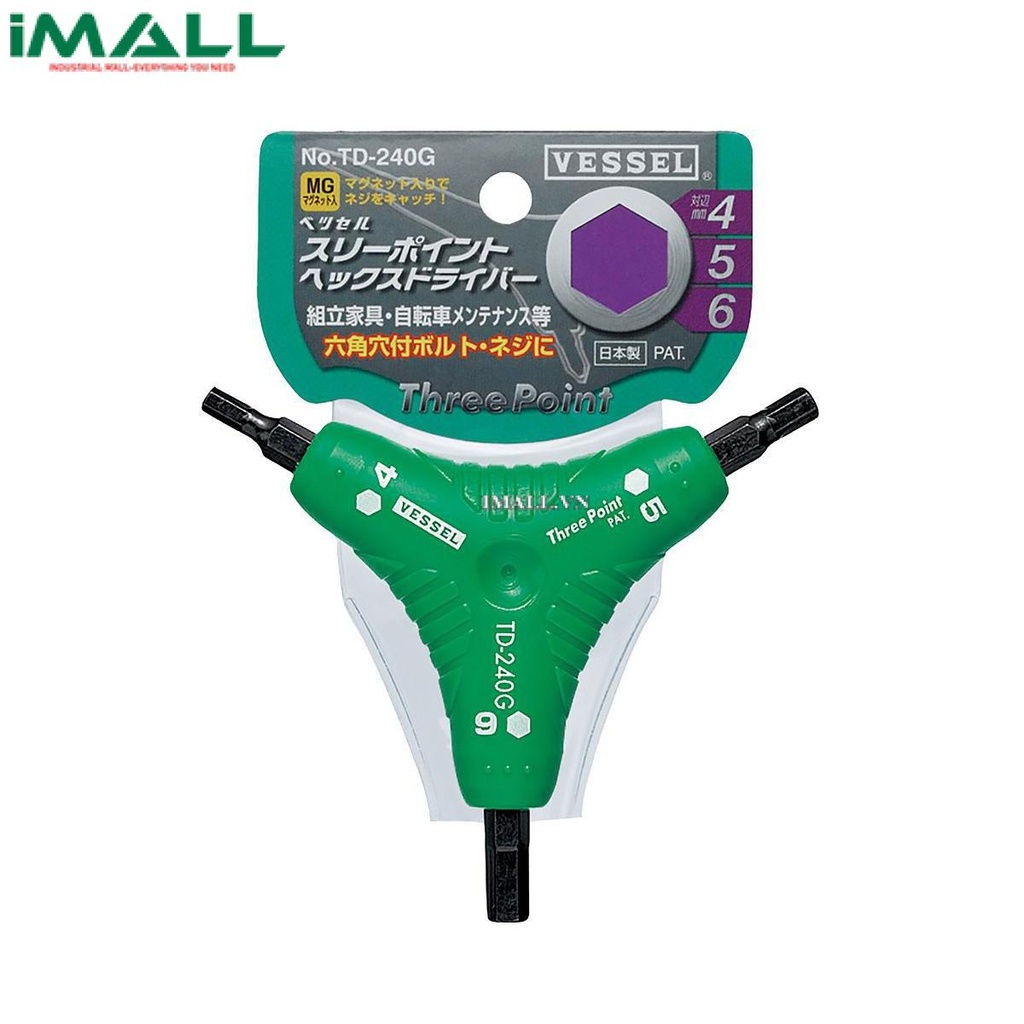 Tô vít 3 đầu vít lục giác Vessel TD-240G