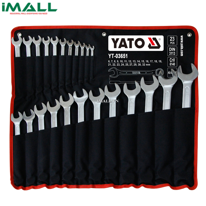 Bộ cờ lê vòng miệng 23 chi tiết Yato YT-03651 (6-32mm)