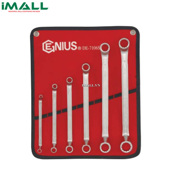 bộ cờ lê hai đầu tròng loại mờ 6 chiếc hệ inch GENIUS DE-7106S