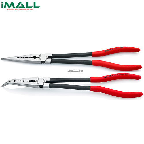 Kìm Nhọn Dài 280mm Mũi Thẳng & Cong 45° Knipex 28 27-81 280