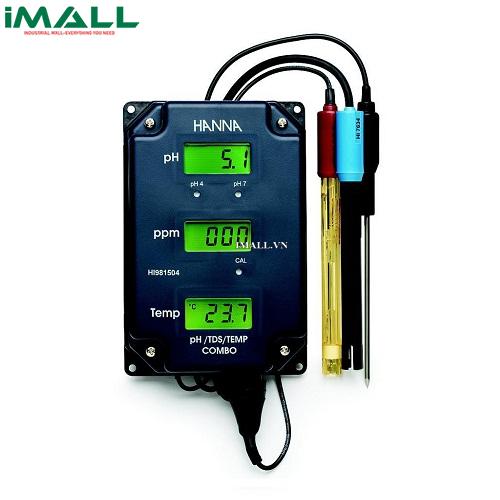 Bộ Màn Hình Đo pH/TDS/Nhiệt Độ online HANNA HI981504/7-2 (0.0~14.0, 0~1990 ppm, -10.0~60.0°C)