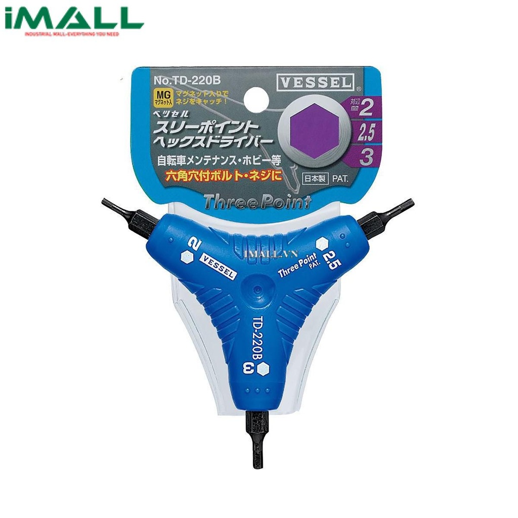 Tô vít 3 đầu vít lục giác Vessel TD-220B
