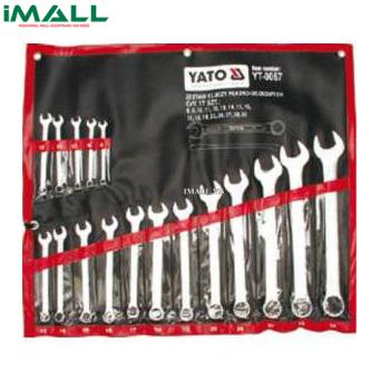 Bộ cờ lê vòng miệng hệ mét 17 chi tiết Yato YT-0067 (8-32mm)