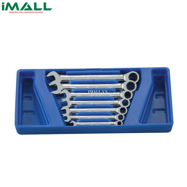 Bộ cờ lê vòng miệng tự lắc loại bóng 7 chiếc hệ mét GENIUS GW-7607M (8~19mm)
