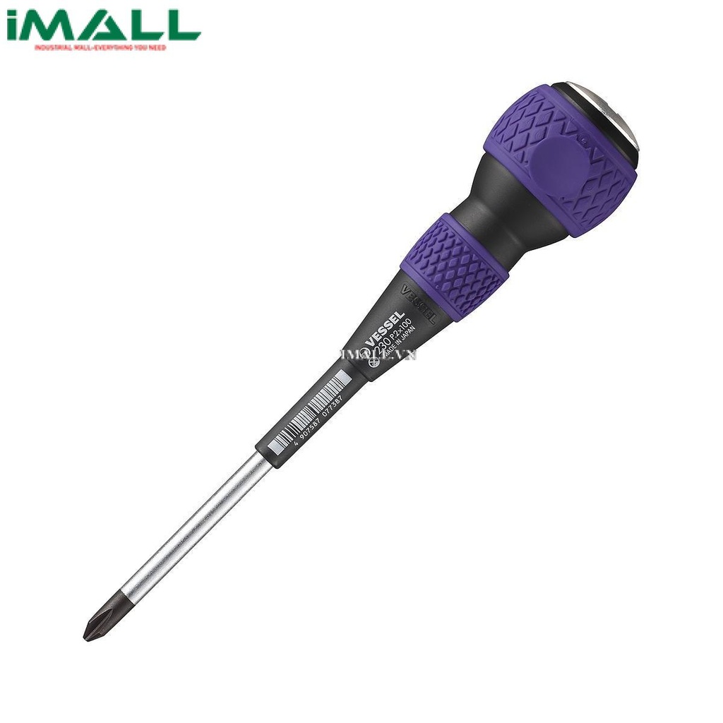 Tô vít 4 cạnh cán đầu bi Vessel 230 (No.2x100mm)