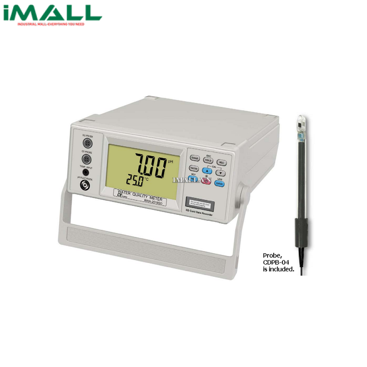 Máy đo pH/ORP, DO, EC/TDS, độ cứng nước, độ mặn để bàn LUTRON BWA-2018SD (ghi dữ liệu)