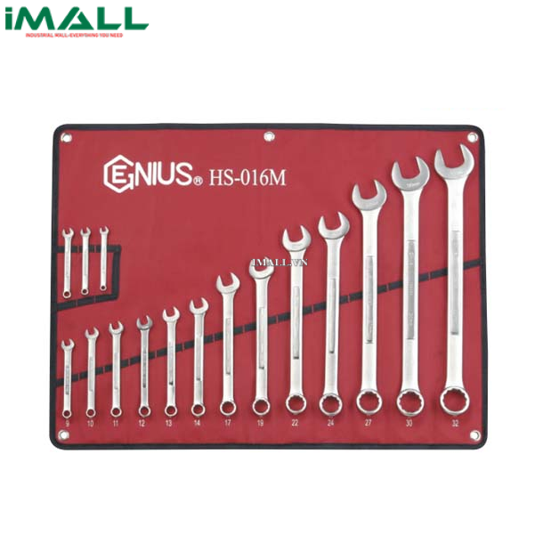 Bộ cờ lê đầu tròng đầu mở 16 chiếc hệ mét GENIUS HS-016M (6~32mm)