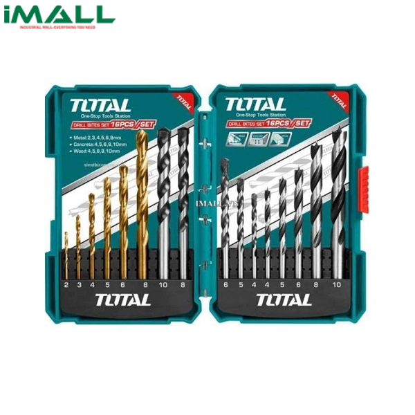Bộ mũi khoan đa năng 16 chi tiết Total TACSD6165