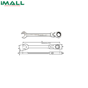 Cờ lê vòng miệng tự động lắc léo Yato YT-1694 (28mm)
