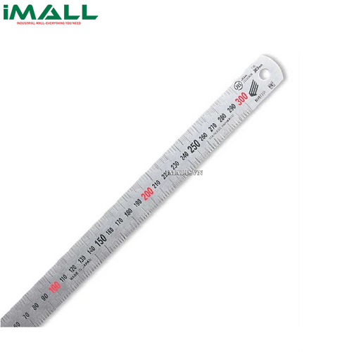 Thước lá thép 300mm có vạch chia 0 ở giữa Niigata Seiki MSC-300KD