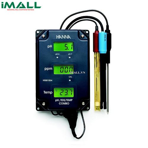 Bộ Màn Hình Đo pH/TDS/Nhiệt Độ Liên Tục HANNA HI981504/5-2 (0.0~14.0, 0~1990 ppm, -10.0~60.0°C)