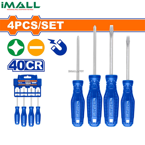 Bộ 4 tua vít dẹp & bake Wadfow WSS2204
