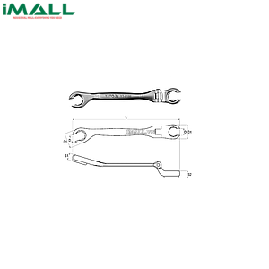 Cờ lê 2 đầu miệng loe lắc léo Yato YT-0185 (13mm)