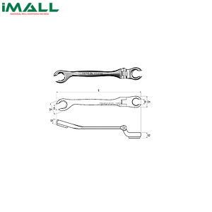 Cờ lê 2 đầu miệng loe lắc léo Yato YT-0188 (17mm )