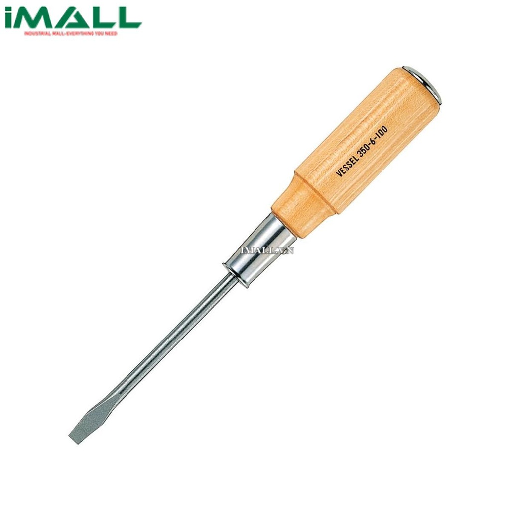 Tô vít 2 cạnh cán gỗ Vessel 350 (6x100mm)