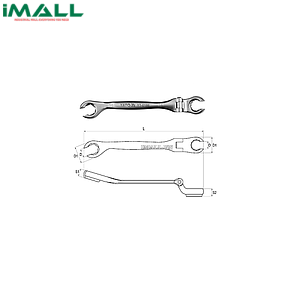 Cờ lê 2 đầu miệng loe lắc léo Yato YT-0181 (9mm)